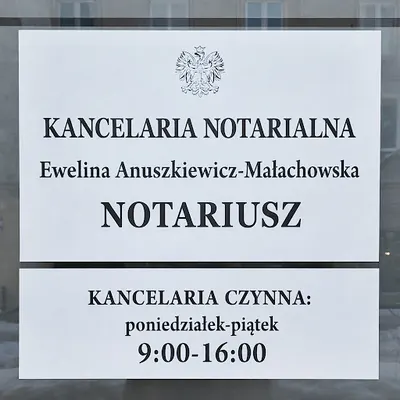 NOTARIUSZ OLSZTYN EWELINA ANUSZKIEWICZ-MAŁACHOWSKA Kancelaria Notarialna
